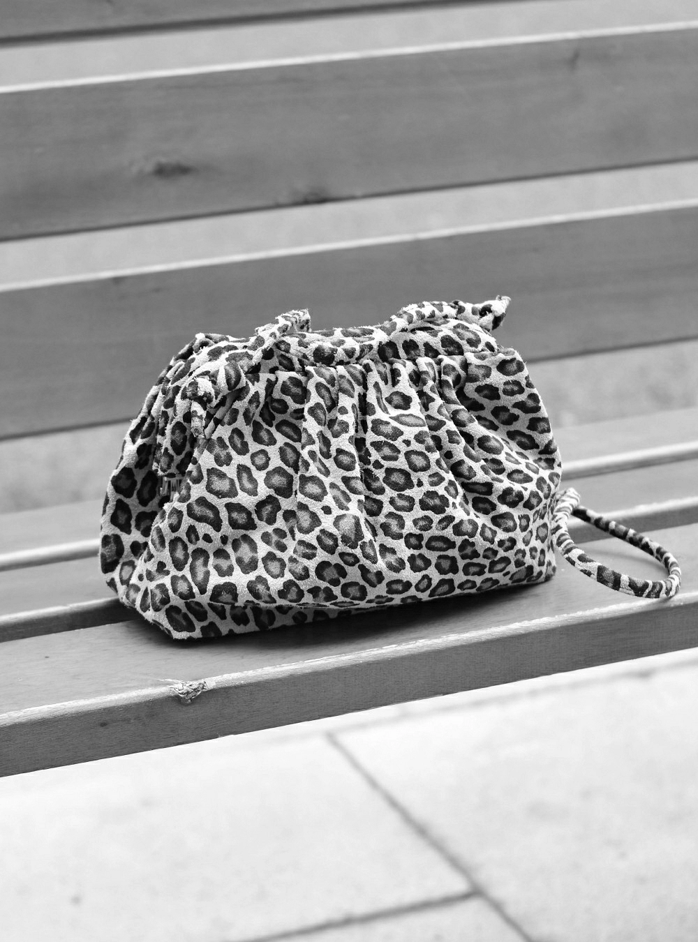 Bolso piel print leopard