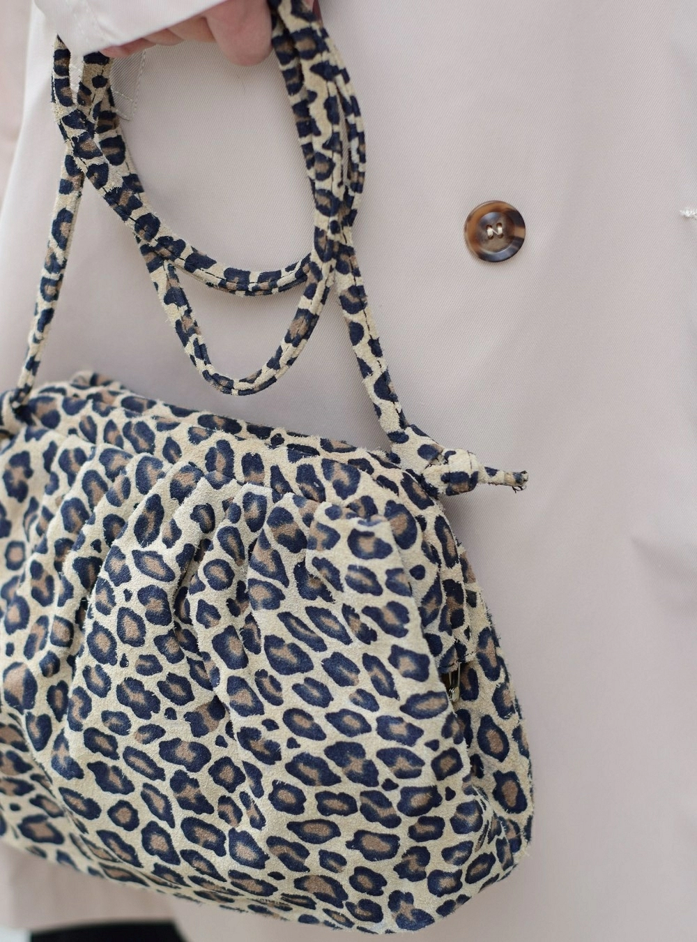 Bolso piel print leopard