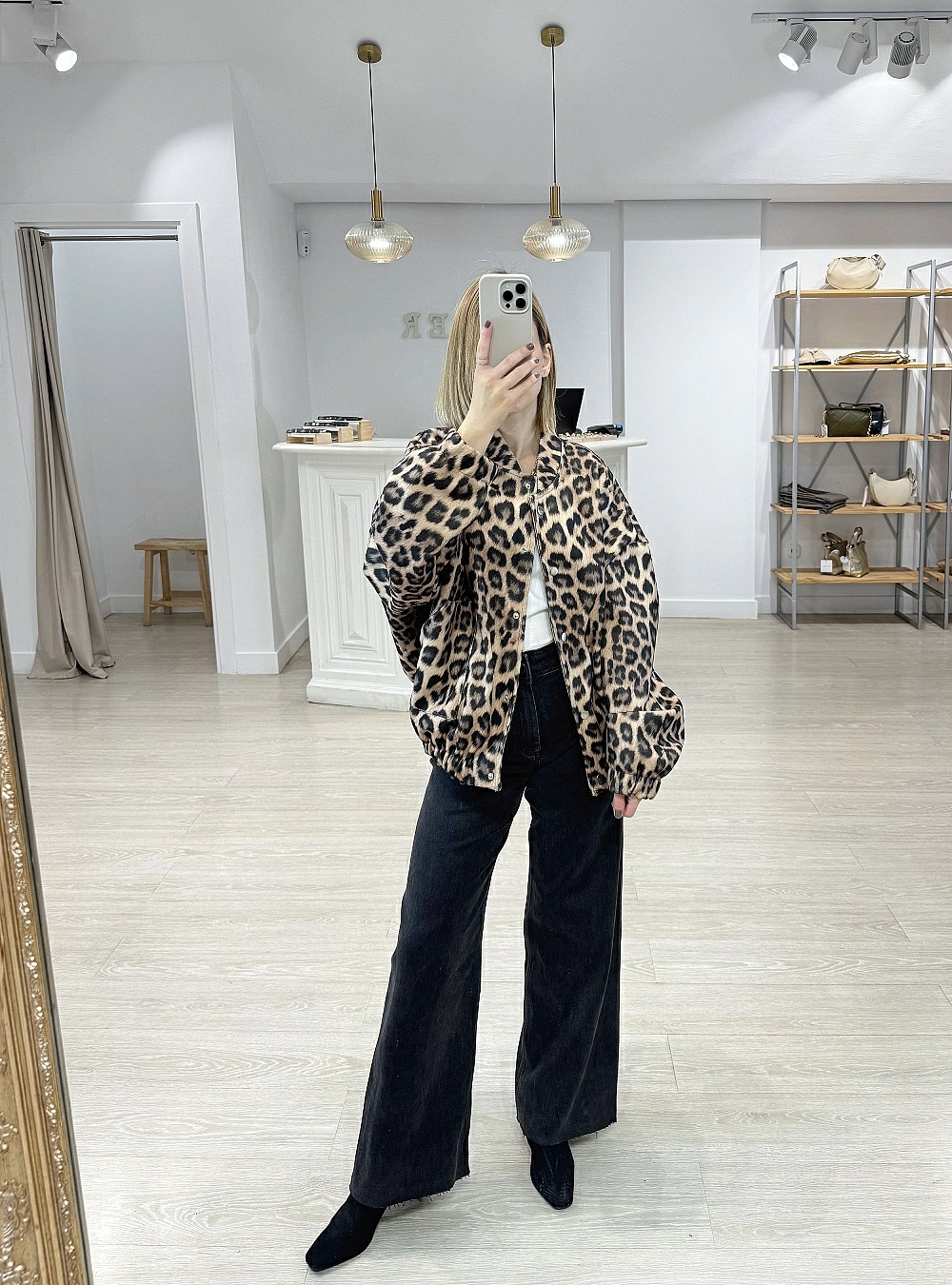 Bomber print leopard