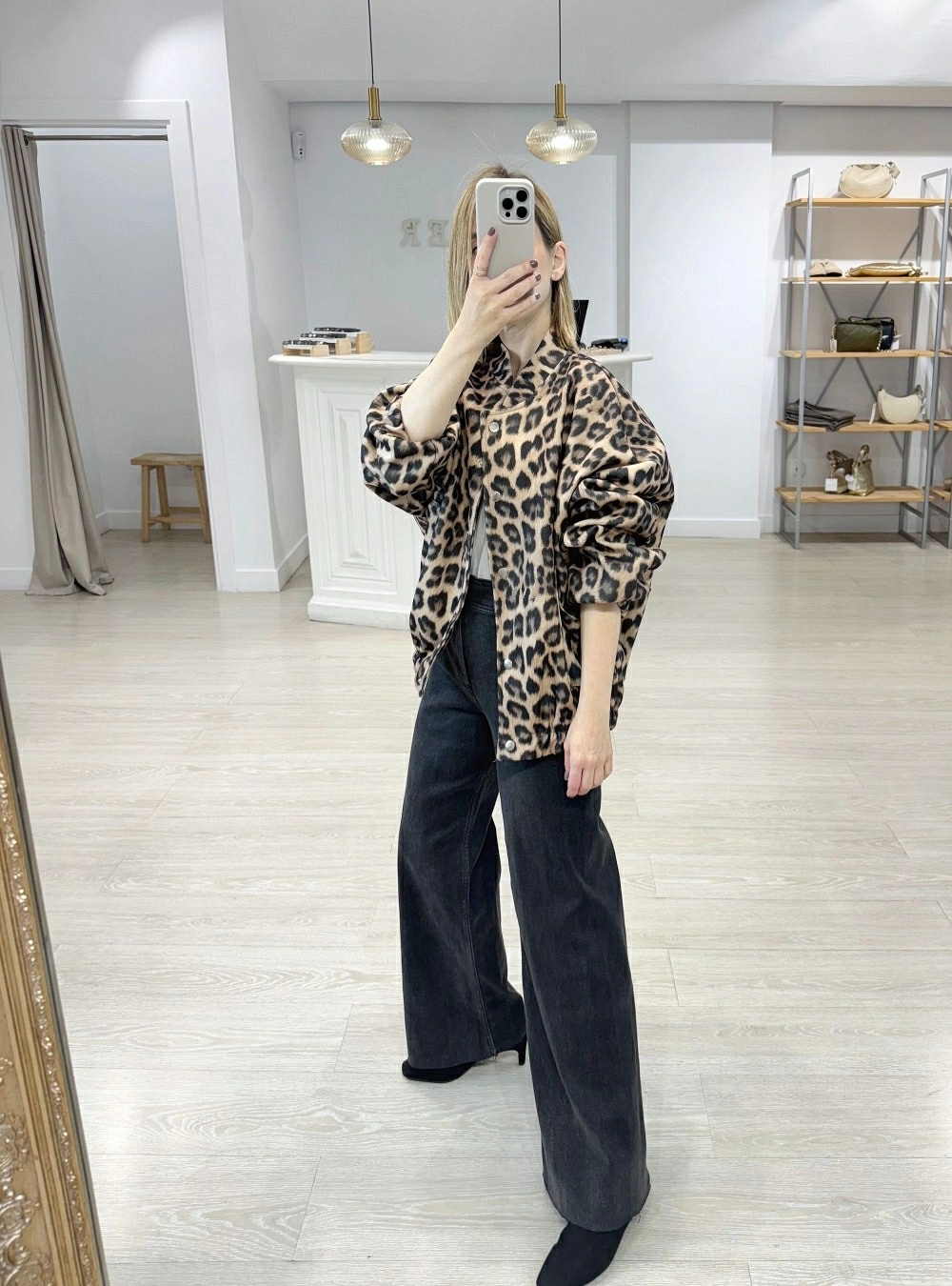 Bomber print leopard