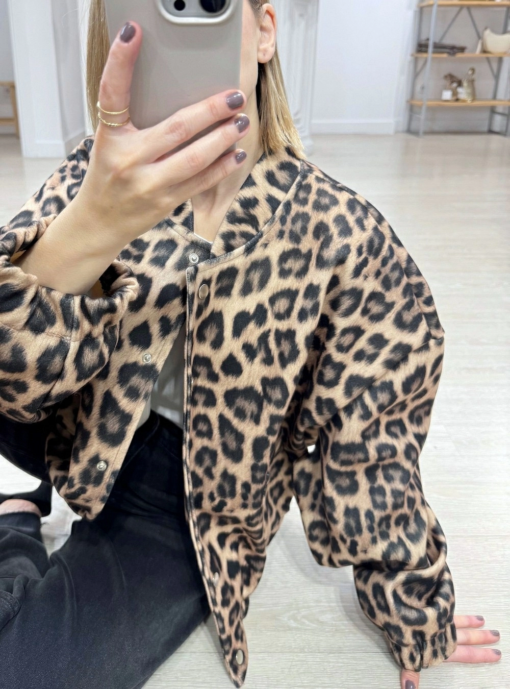 Bomber print leopard