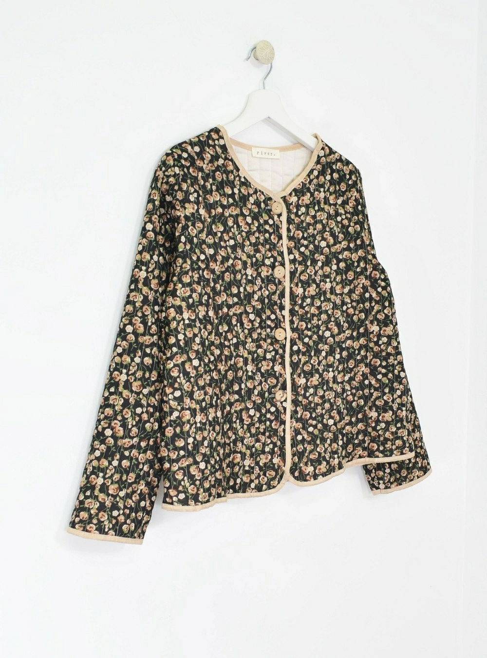 Chaqueta acolchada print flores