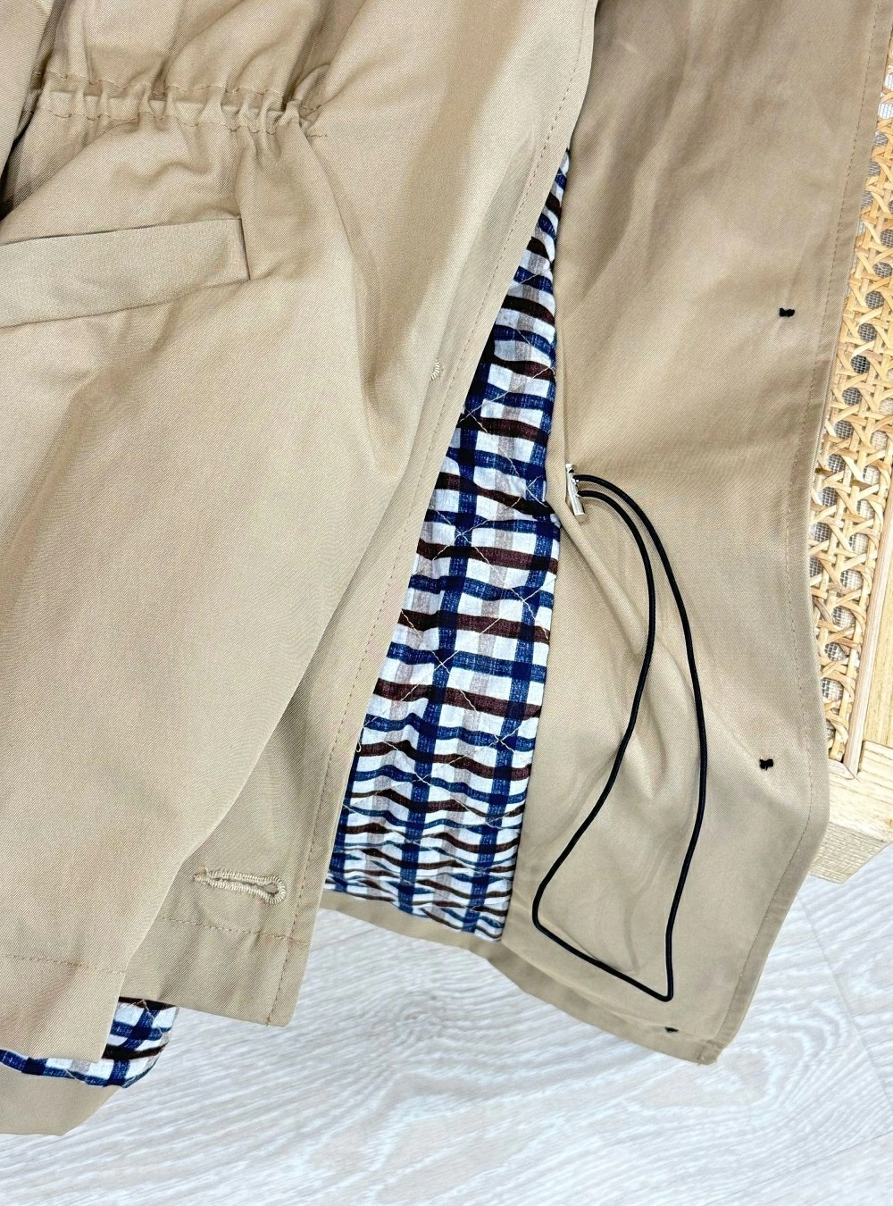 Chaqueta trench acolchado fine