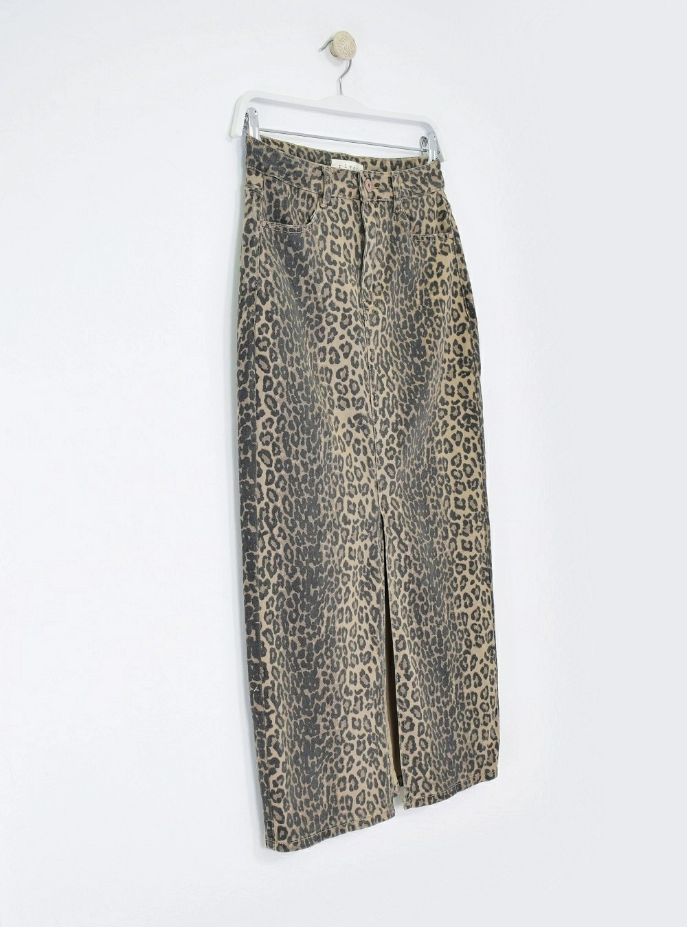 Falda denim print animal