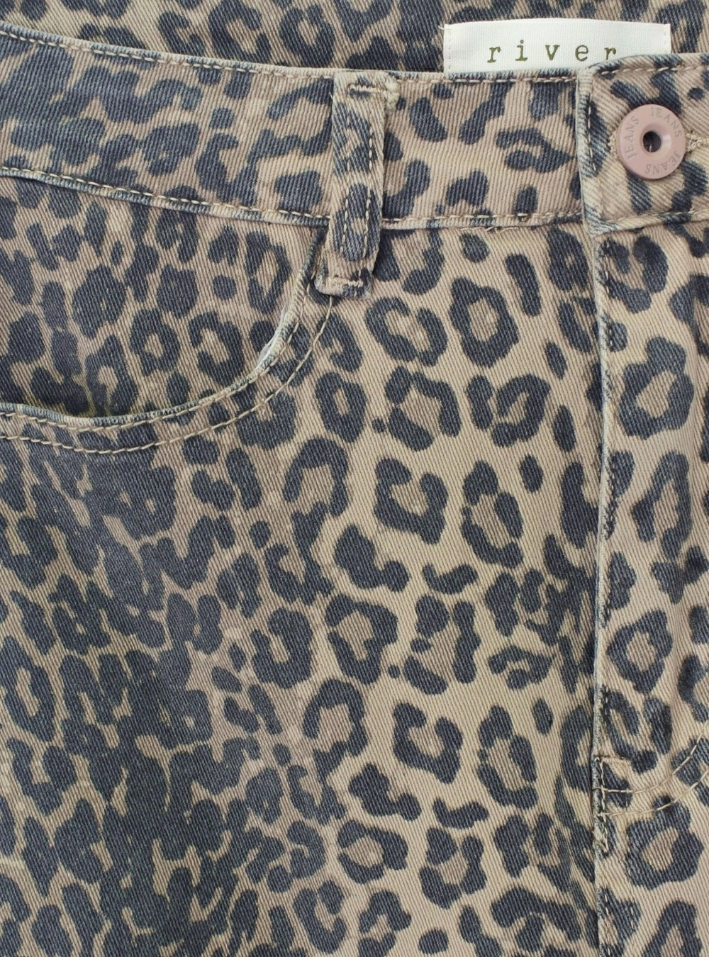 Falda denim print animal