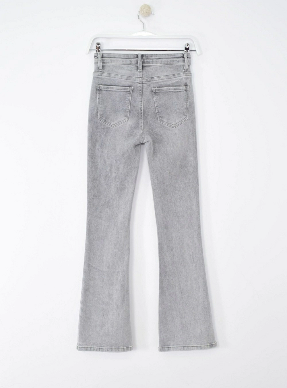 Jeans flare botones silver