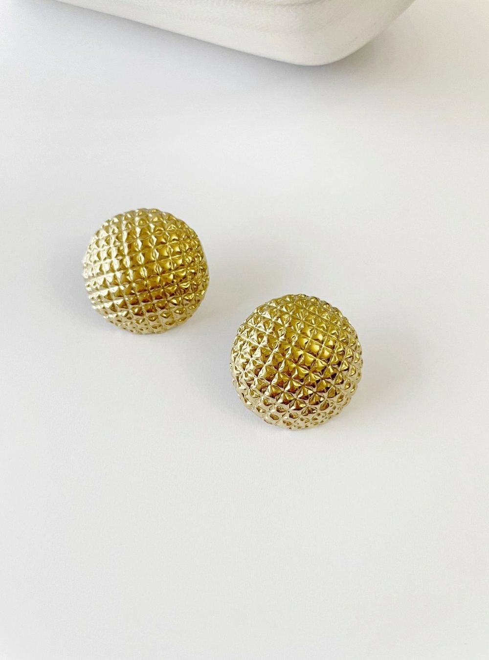 Pendientes semiesfera pineapple