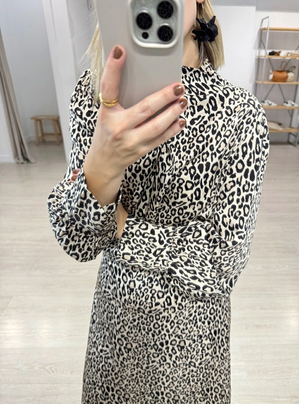 Vestido ml print leopard